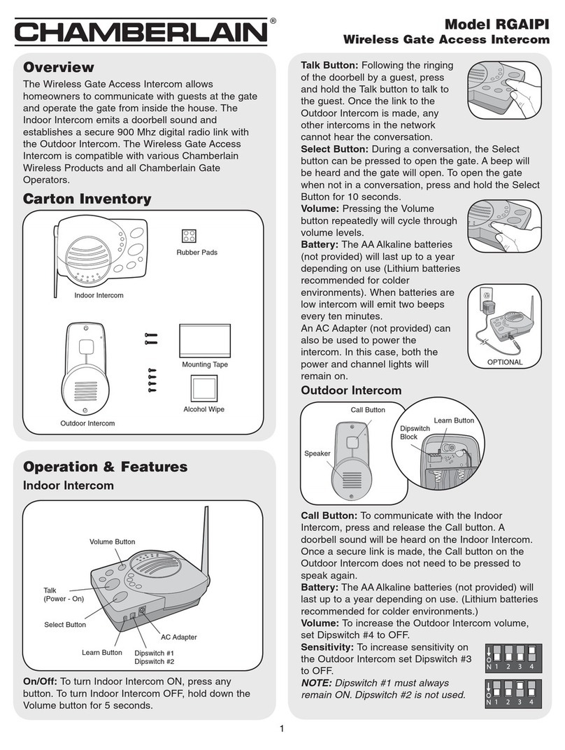 Chamberlain WIRELESS GATE ACCESS RGAIPI user manual