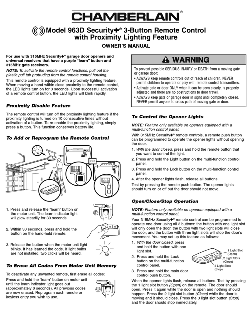 Chamberlain Security+ 963D User manual