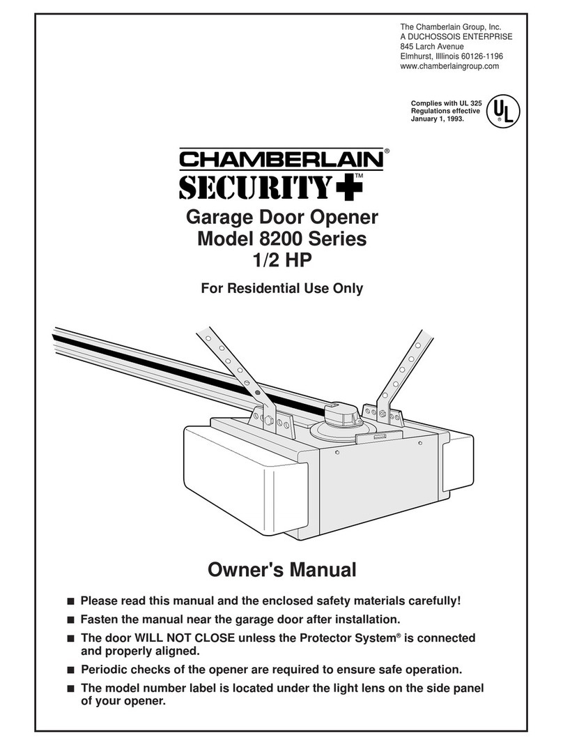 Chamberlain 8200 1/2 HP User manual