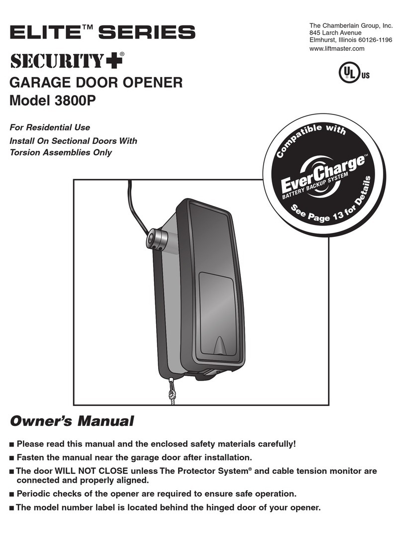 Security + Elite 3800P owner's manual