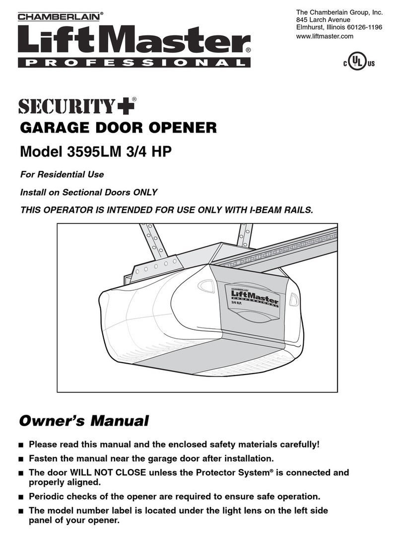 Chamberlain LiftMaster Professional Security+ 3595LM User manual