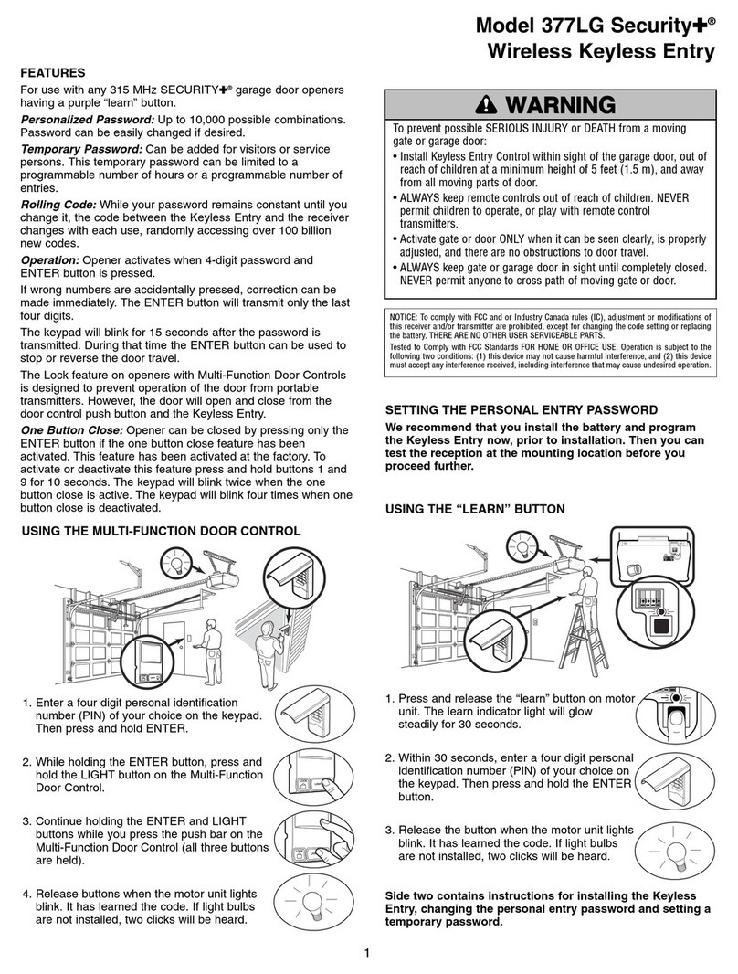 Chamberlain Security+ 377LG owner's manual Chamberlain Security+ 377LG owner's manual