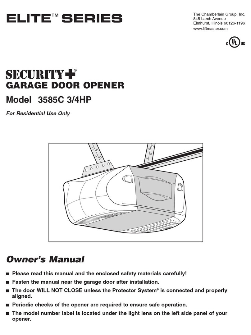 Chamberlain 3585C 3/4HP owner's manual