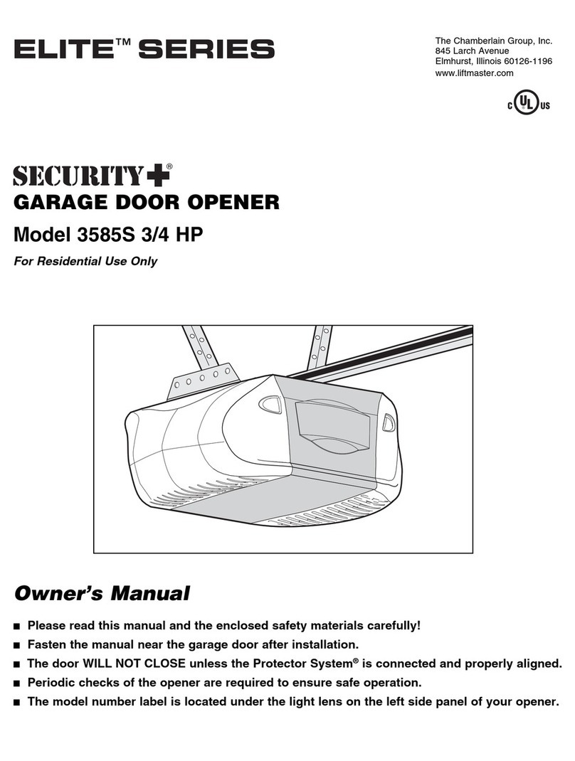 Chamberlain Elite 3585S 3/4 HP User manual
