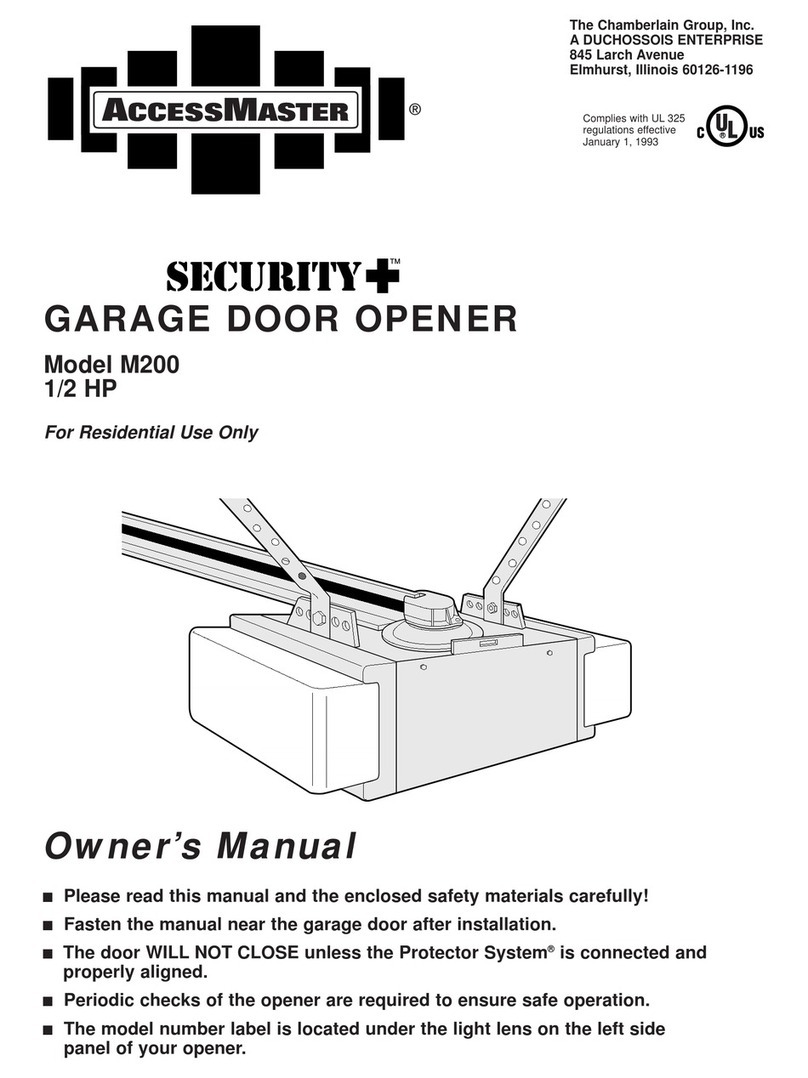 Chamberlain AccessMaster Security+ M200 owner's manual