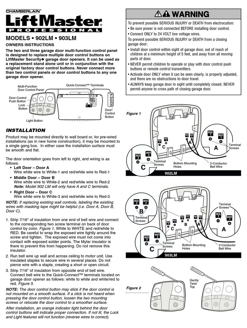 Chamberlain LIFTMASTER PROFESSIONAL 902LM Owner's instructions