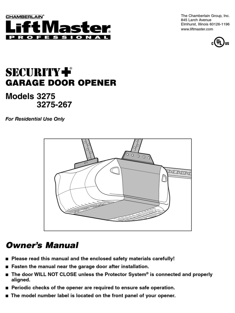 Chamberlain LIFTMASTER 3275 owner's manual