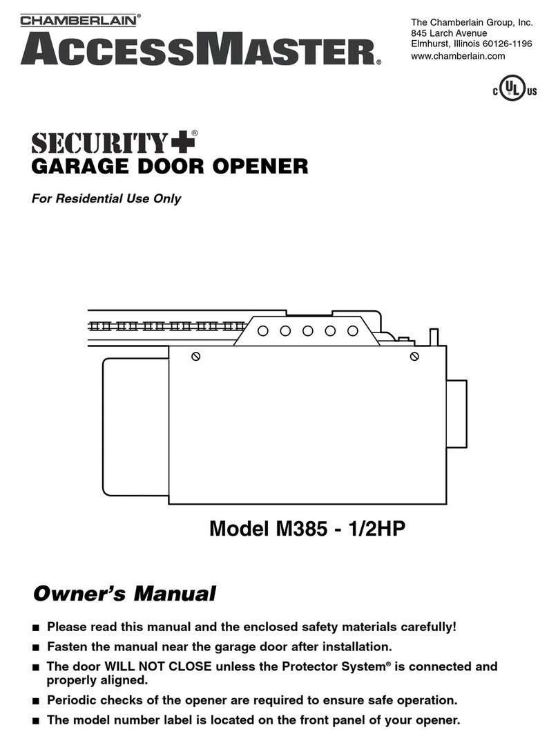 Chamberlain Access Master Security+ M385 owner's manual
