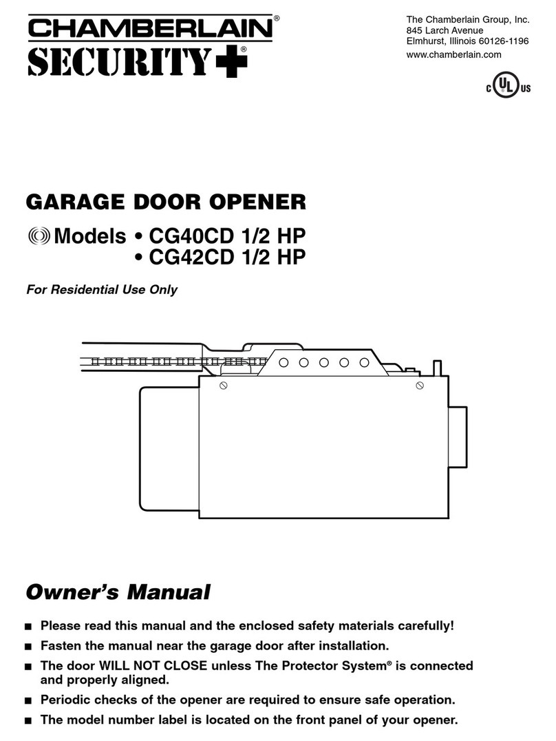 Chamberlain CG40CD 1/2 HP User manual
