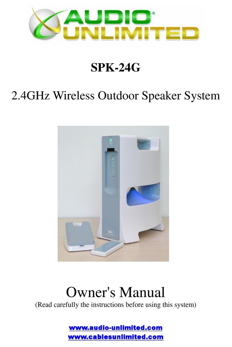 Audio Unlimited SPK-24G owner's manual