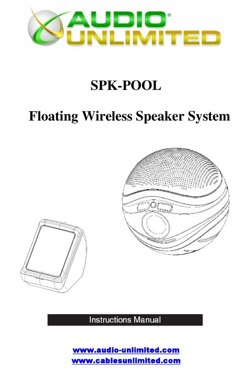 Audio Unlimited Audio Unlimited SPK-POOL User manual