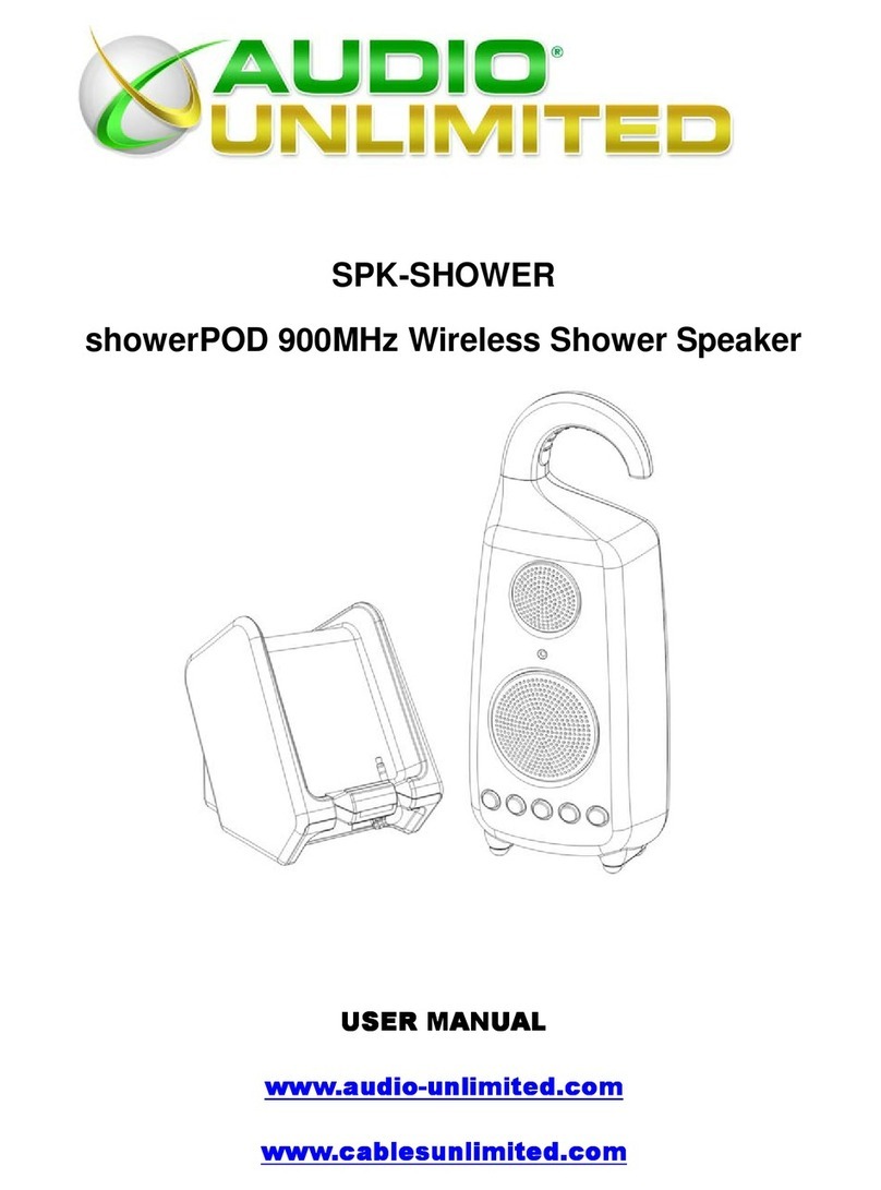 Audio Unlimited SPK-SHOWER User manual Audio Unlimited SPK-SHOWER User manual