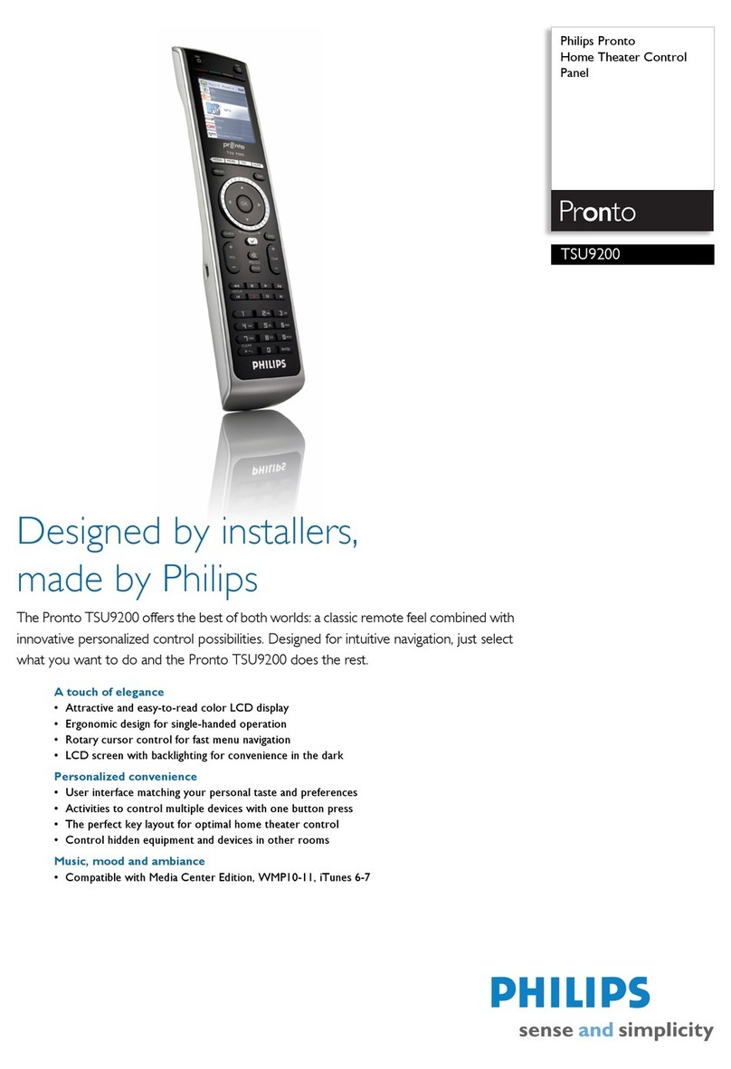 Philips Pronto TSU9200 User manual