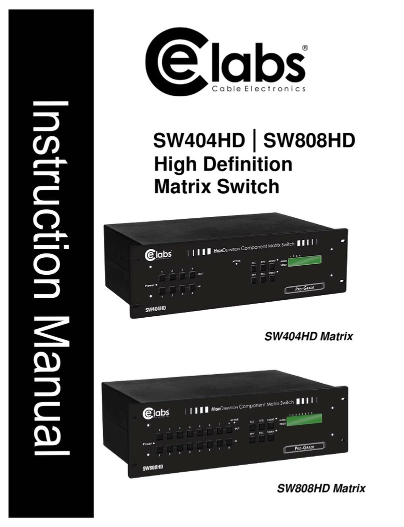 Cable Electronics CE Labs SW404HD instruction manual