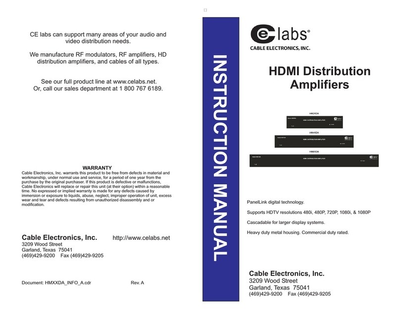 Cable Electronics CE Labs HM41DA User manual