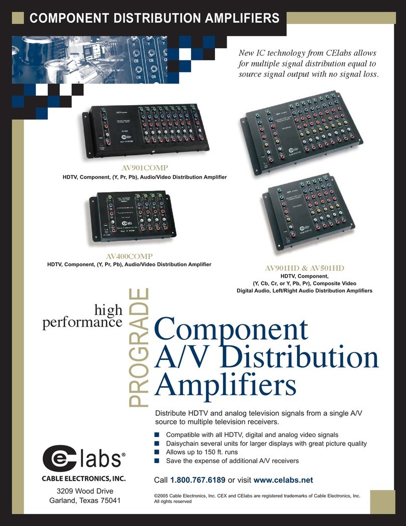 Cable Electronics e labs AV400COMP Brochure & specs