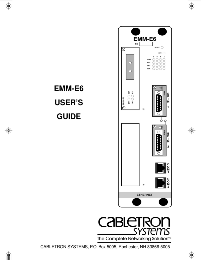 Cabletron Systems Spectrum EMM-E6 User manual