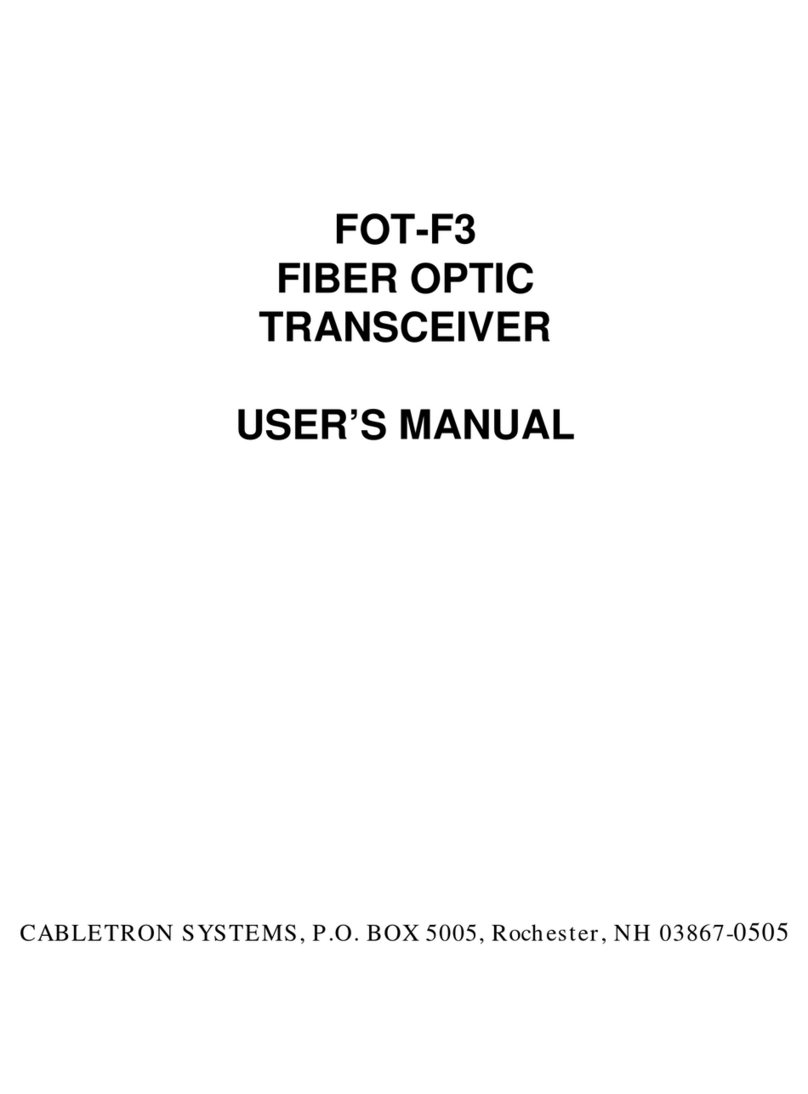 Cabletron Systems FOT-F3 user manual
