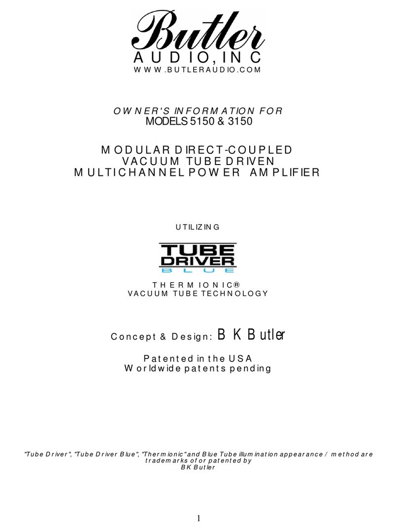 Butler TDB 3150 Owner's Information