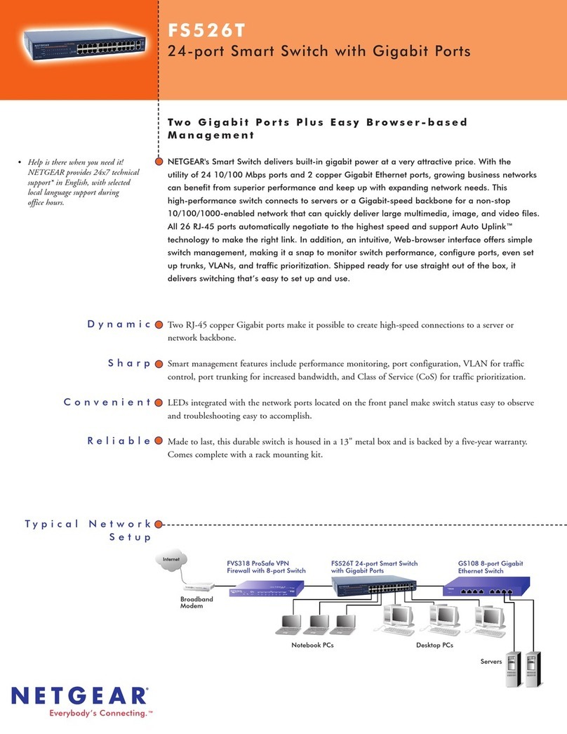 NETGEAR FS526T - Switch Specifications