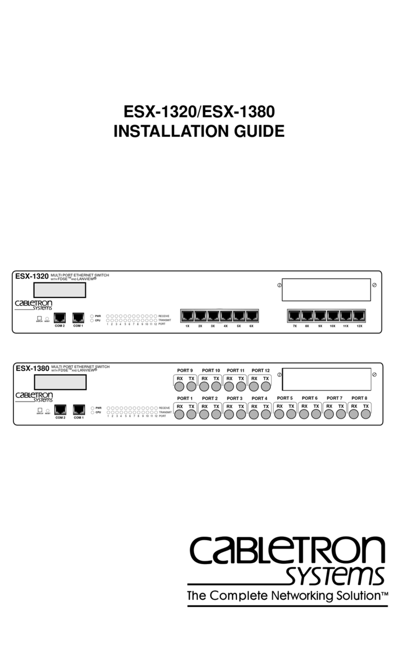 Cabletron Systems ESX-1320 User manual