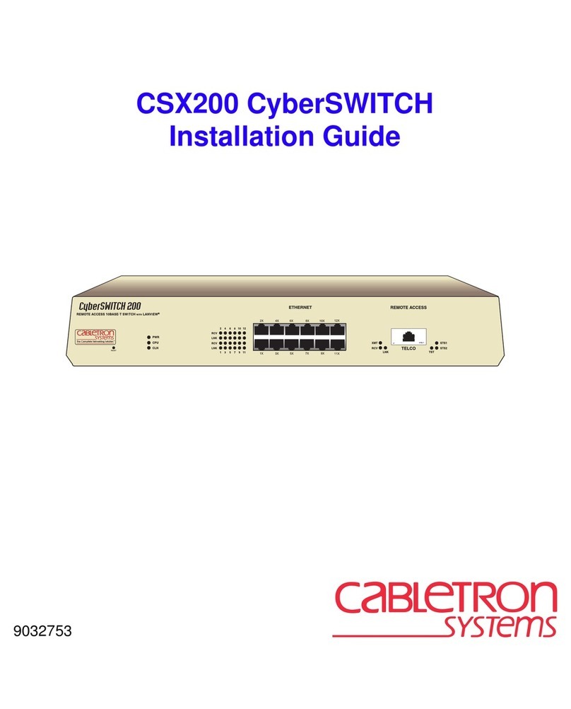 Cabletron Systems CSX200 CyberSWITCH User manual