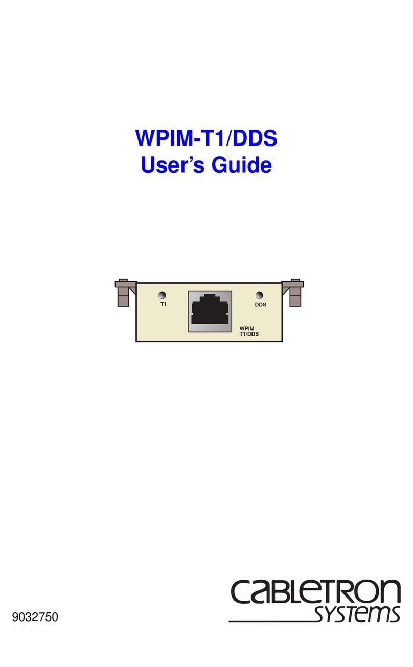 Cabletron Systems WPIM T1 User manual