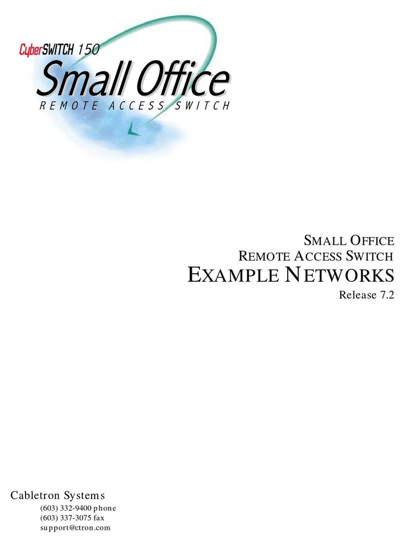 Cabletron Systems SMALL OFFICE CyberSwitch 150 manual