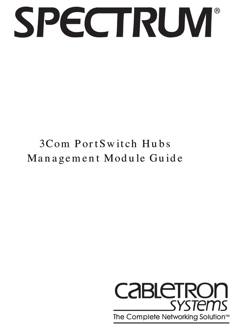 Cabletron Systems 3Com PortSwitch Hub User manual