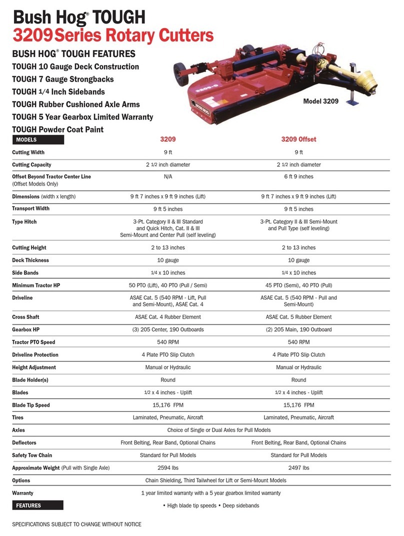 Bush Hog TOUGH 3209 Offset Specification sheet
