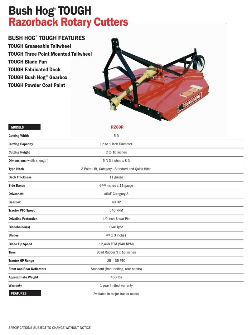Bush Hog TOUGH RZ60R User manual