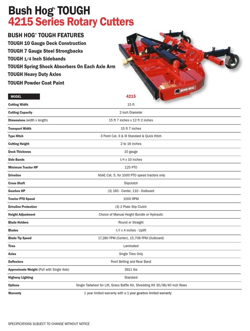 Bush Hog 4215 Specification sheet