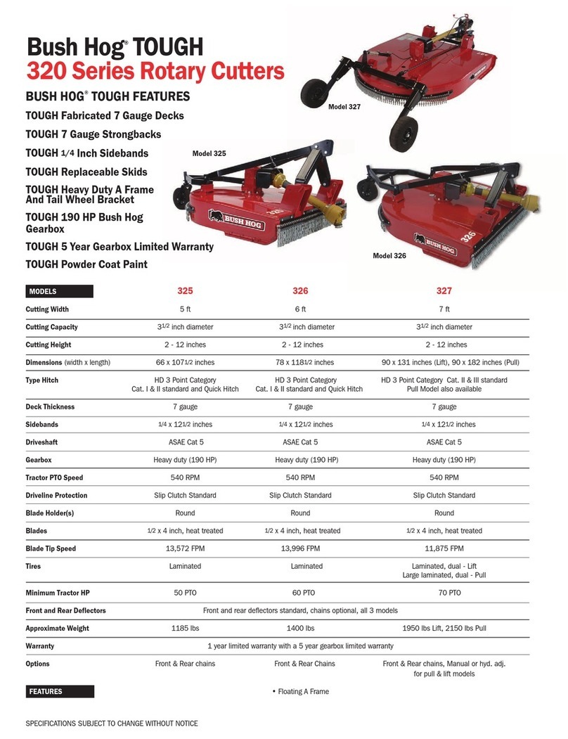Bush Hog 325 User manual