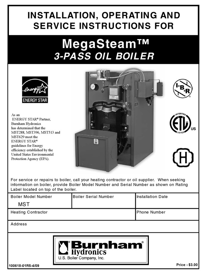 Burnham MST513 Installation, operating and service instructions Burnham MST513 Installation, operating and service instructions