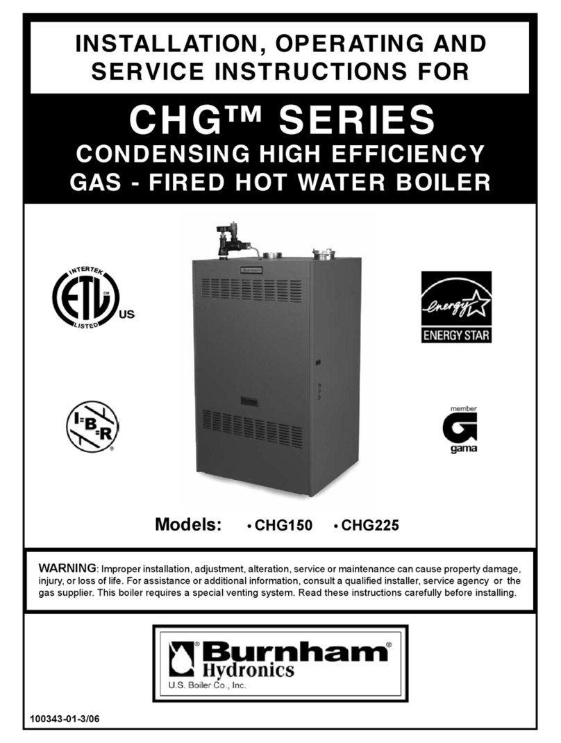 Burnham CHG CHG225 Installation & operation manual
