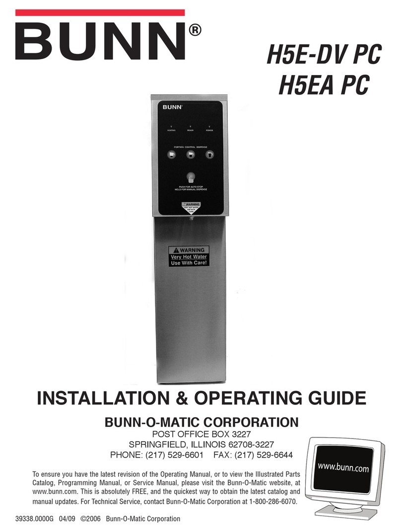 Bunn H5E-DV PC Installation guide