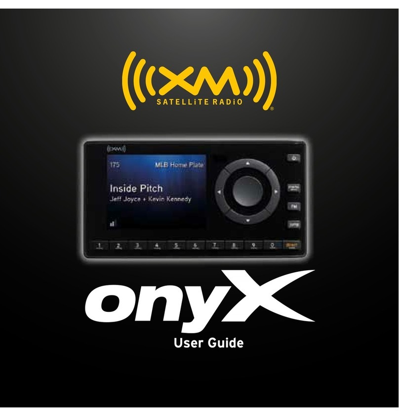 XM Satellite Radio Onyx XDNX1V1KC user guide