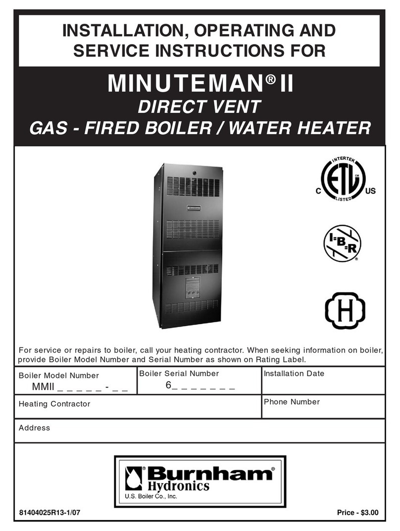 Burnham Hydronics MMII Installation and maintenance instructions