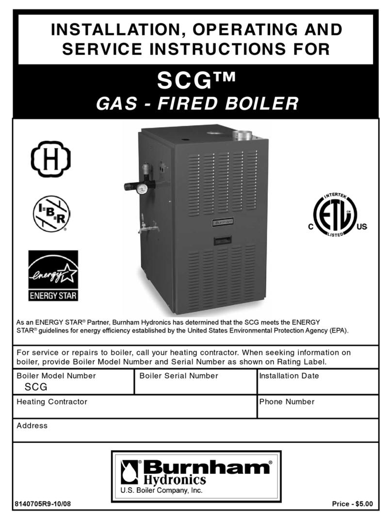 Burnham SCG 1100-H4 Installation and maintenance instructions