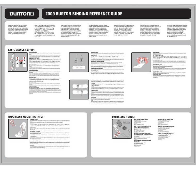 Burton 2009 Bindings reference guide