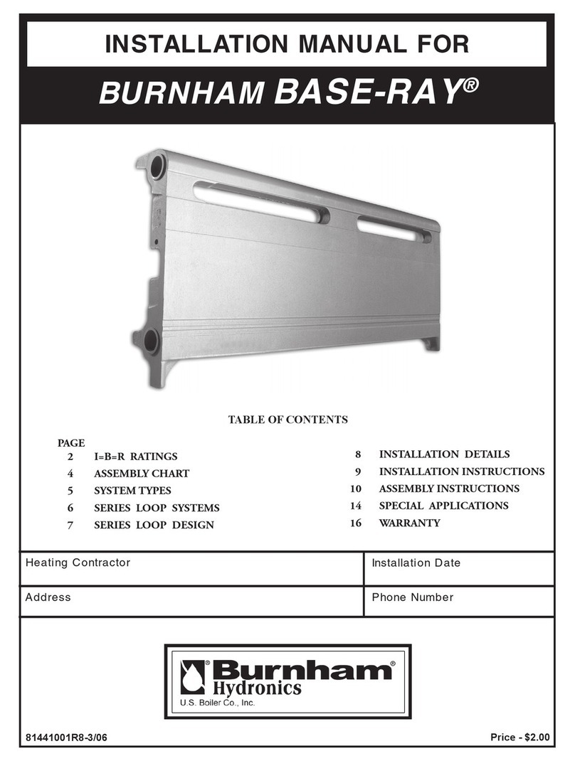 Burnham BASE-RAY 81441001R8-3/06 installation manual