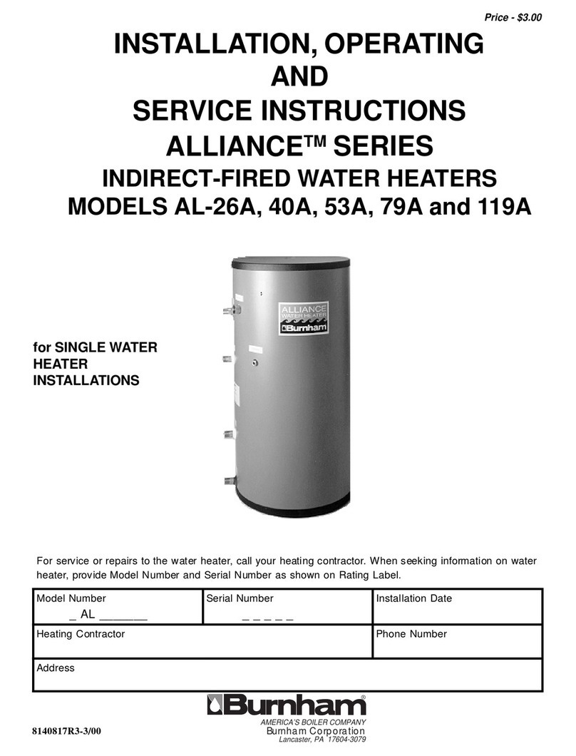 Burnham 40A Installation, operating and service instructions