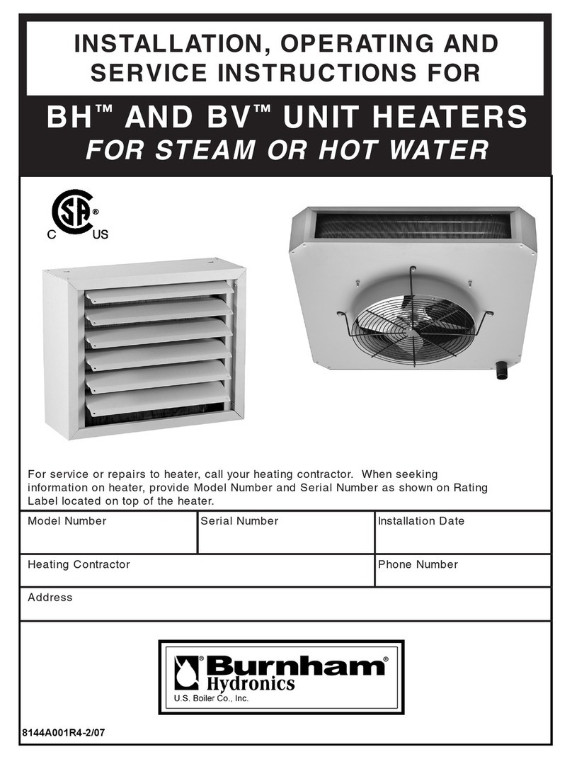 Burnham BH Installation & service instructions Burnham BH Installation & service instructions