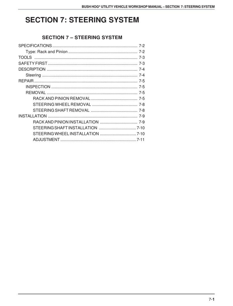 Bush Hog Utility Vehicle Workshop Workshop manual