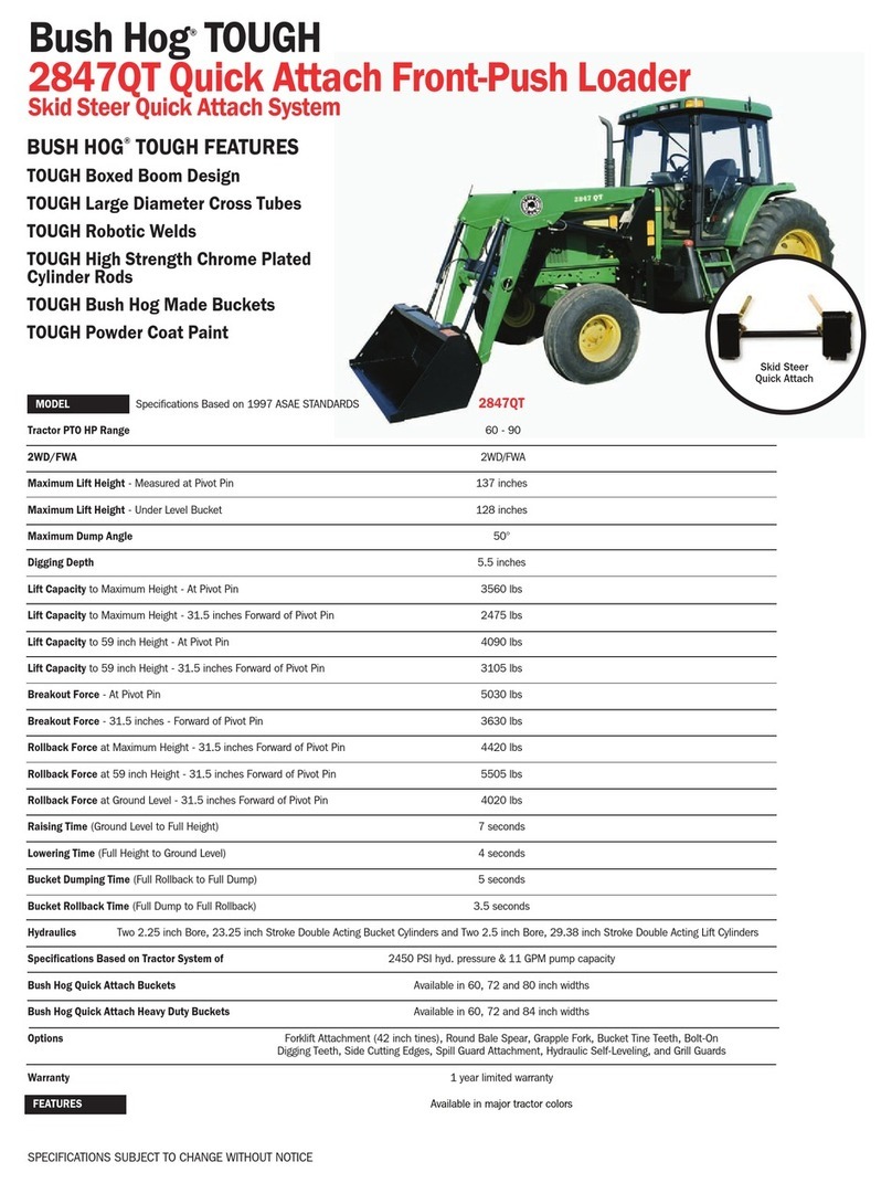 Bush Hog Front-Push Loader 2847QT User manual