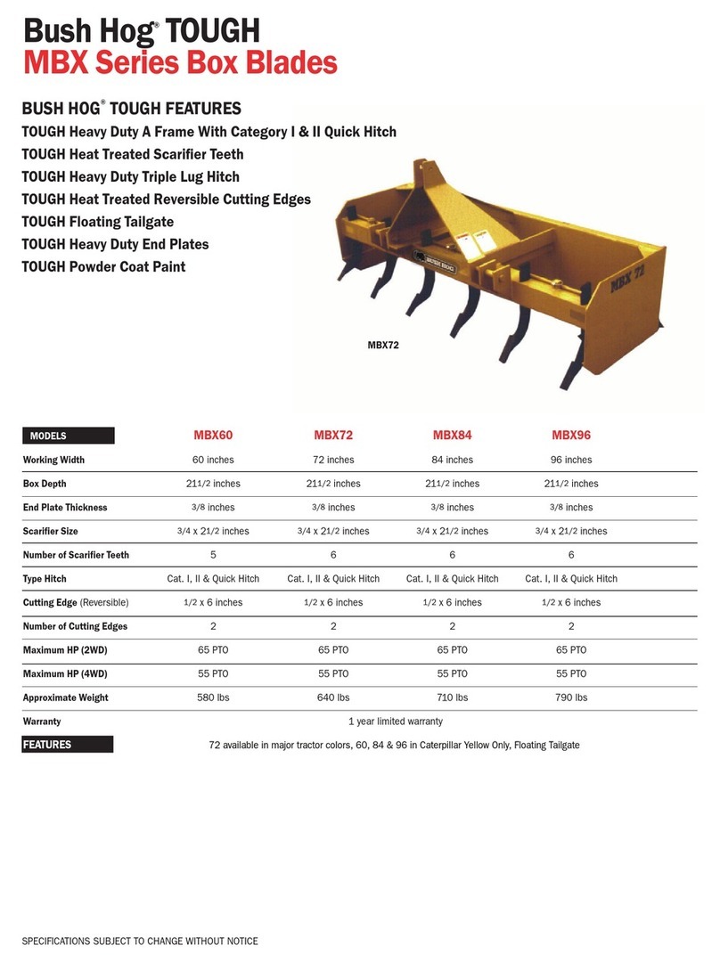 Bush Hog TOUGH MBX60 Specifications