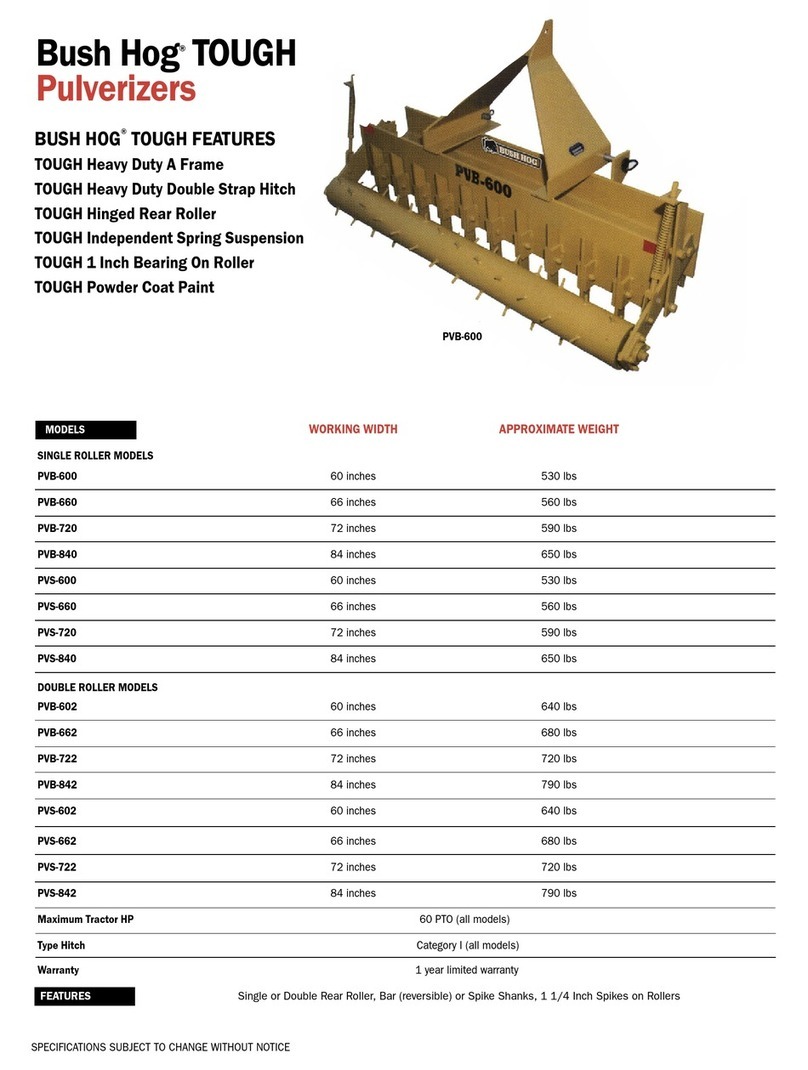 Bush Hog TOUGH PVB-600 User manual