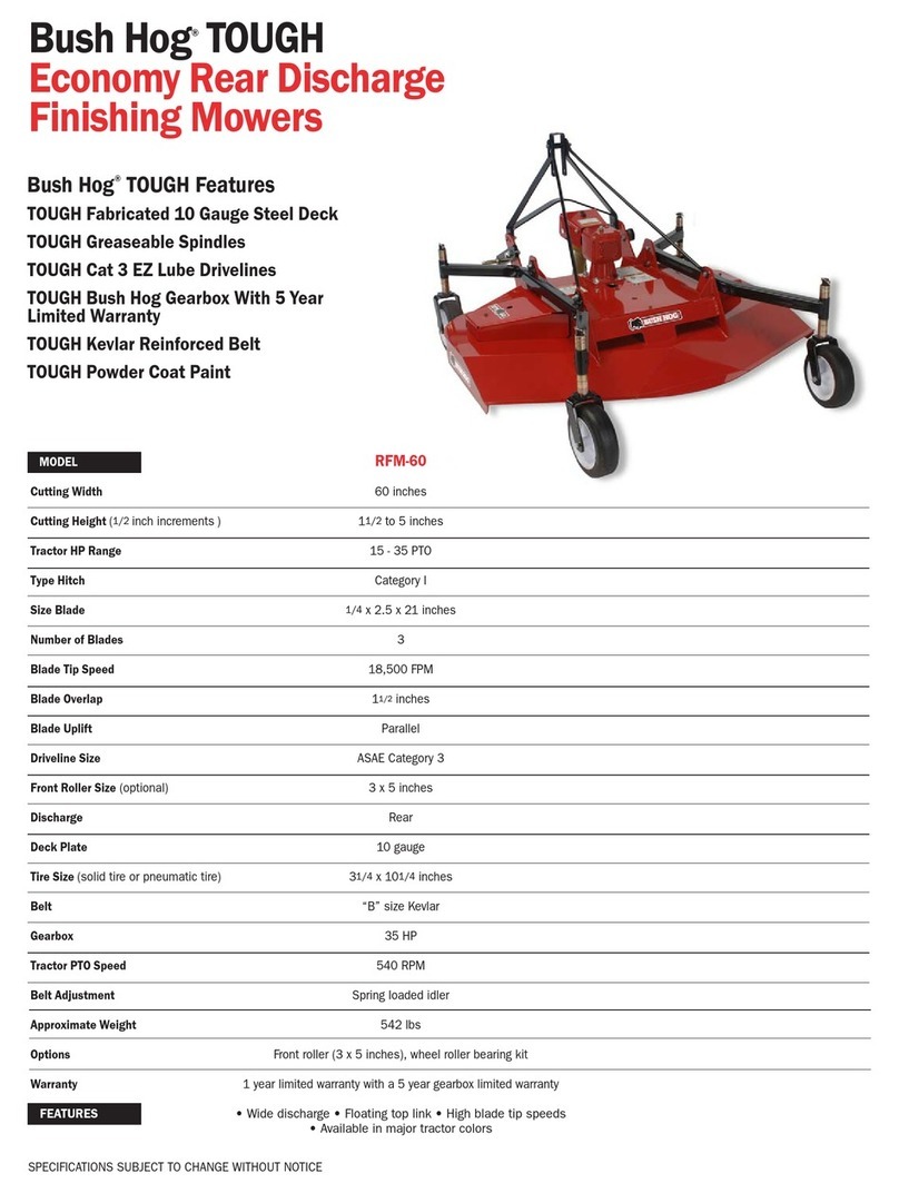 Bush Hog TOUGH RFM-60 Specification sheet