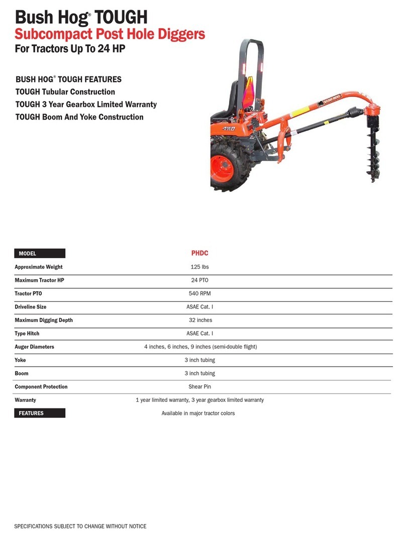 Bush Hog TOUGH PHDC Specifications Bush Hog TOUGH PHDC Specifications