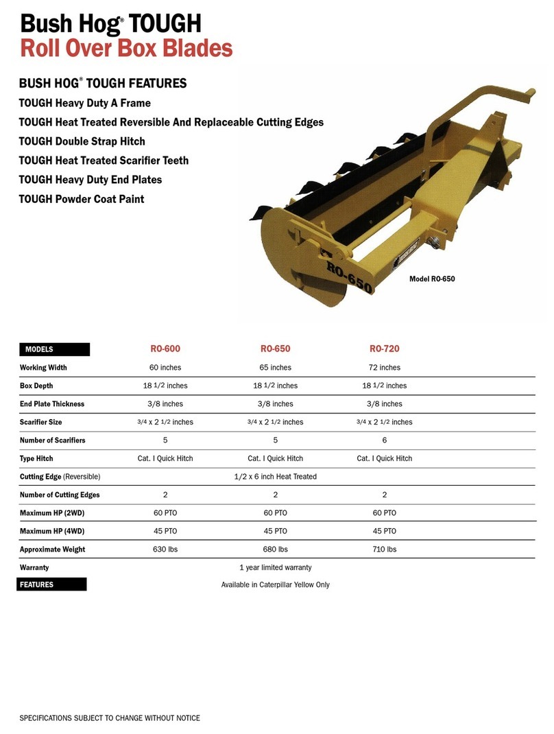 Bush Hog Tough RO-600 User manual